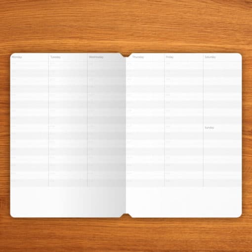 Weekly Planner without dates - 3 booklets A5 (12 months) - Mixiw Notebooks