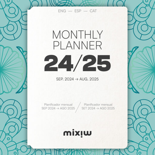 Monthly Planner 2024/25. Mixiw Notebooks